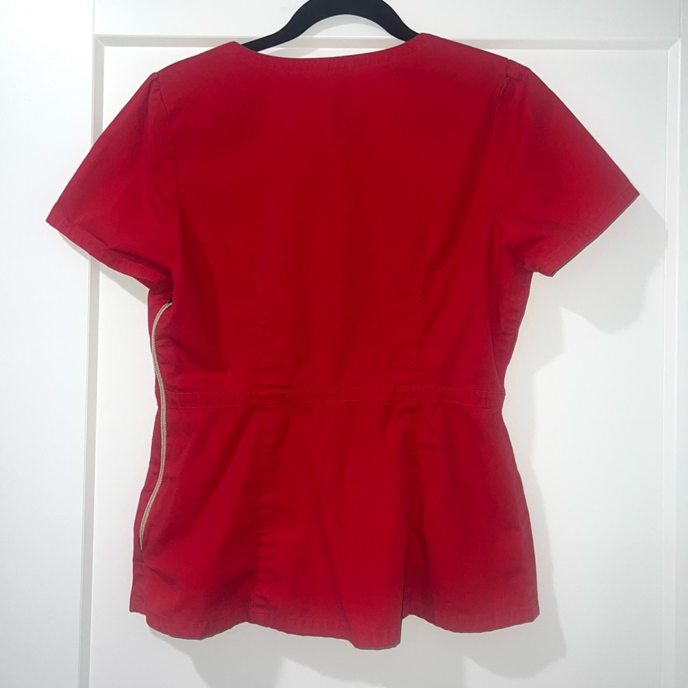 Jaanuu Peplum Scrub Top - Picture 4 of 6